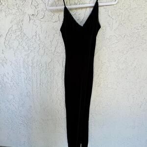 90s black maxi dres
